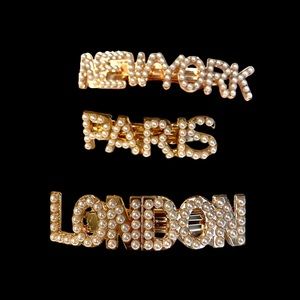 PEARL CITIES HAIR CLIPS. ONLY LONDON AVAILABLE.